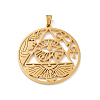 304 Stainless Steel Hollow Pendants STAS-P321-02G-1