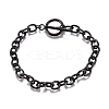 Unisex 304 Stainless Steel Cable Chain Bracelets LS-BJEW-P245-39B-1