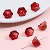 10Pcs Gradient Color Transparent Glass Bead Caps PW-WG464DA-23-1