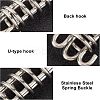 SUPERFINDINGS 6Pcs Stainless Steel Camping Tent Spring Buckle AJEW-FH0001-47-2