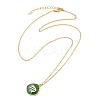 304 Stainless Steel Micro Pave Cubic Zirconia constellation Pendant Necklaces NJEW-R021-01G-08-4