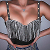 3 Styles Brass Round & Square & Imitation Pearl Stud Black PU Leather Trimmings DIY-AR0003-78-7