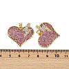 Brass Micro Pave Cubic Zirconia Pendants KK-S526-31G-3