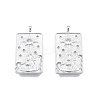 Brass Micro Pave Clear Cubic Zirconia Pendants KK-G432-14P-2