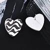 Heart Acrylic Printed Stud Earrings for Women EJEW-G418-01E-3