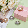 4Pcs 2 Colors 1-Hole Alloy Shank Buttons FIND-NB0006-76-4