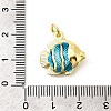 Brass Enamel Pendants KK-I378-13G-C-4