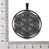 Ion Plating(IP) 304 Stainless Steel Pendants STAS-P209-18B-3