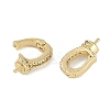 Brass Micro Pave Clear Cubic Zirconia Fold Over Clasps KK-I719-32G-2