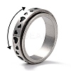 Non-Tarnish 203 Stainless Steel Rotating Spinner Fidget Band Rings for Anxiety Stress Relief RJEW-G118-04P-2