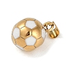 Trendy Necklace Findings 304 Stainless Steel FootBall/Soccer Ball Pendants STAS-L012-B01G-04-2