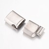Tarnish Resistant 304 Stainless Steel Magnetic Clasps with Glue-in Ends LS-STAS-G071-39P-2