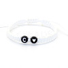 Resin Beads Braided Bead Bracelets FS-WG7326D-03-1