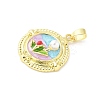 Brass Enamel Pendants KK-Z101-09G-F01-2