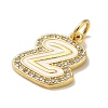 Brass Micro Pave Cubic Zirconia Pendants KK-K354-02G-Z-2