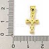 Rack Plating Brass Micro Pave Cubic Zirconia Pendants KK-C074-30G-01-3