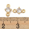 Rack Plating Brass Pave Clear Cubic Zirconia Links KKB-L215-047B-LG-3