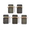 Glass Rectangle Links Connector Charms GLAA-T023-42A-1