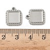 304 Stainless Steel Pendant Cabochon Settings STAS-D127-01P-3