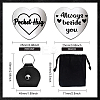 Heart Double-Sided Engraved Stainless Steel Commemorative Decision Maker Coin Set AJEW-GL0002-01I-2