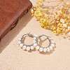 Natural Pearl Braided Hoop Earrings EJEW-JE04851-2