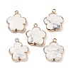Natural Howlite Pendants G-P566-01G-13-1