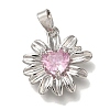 Rack Plating Brass Micro Pave Cubic Zirconia Pendants KK-I720-50P-1