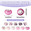 30Pcs Printed Transparent Resin European Beads RESI-TADJ0001-03C-3