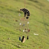 Moon and Devil Eye Wire Wrapped Hanging Ornaments PW-WGAF98E-01-2