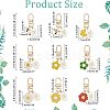 9Pcs Alloy Enamel Pendants Keychains HJEW-NB0001-52-3