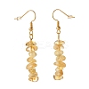Natural Citrine Chip Beaded Dangle Earrings EJEW-JE04788-10-3