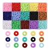 15 Colors Handmade Polymer Clay Beads CLAY-YW0001-48-1