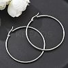 Tarnish Resistant 304 Stainless Steel Big Hoop Earrings LS-EJEW-F105-04P-2