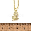 Brass Micro Pave Clear Cubic Zirconia Flower Pendant Necklaces for Women NJEW-A039-01B-G-5