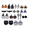 26Pcs 13 Styles Gunmetal Plated Alloy Enamel Pendants ENAM-SZ0001-64-1