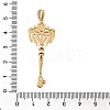 Brass Micro Pave Cubic Zirconia Big Pendants KK-B147-04G-08-3