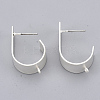 Eco-Friendly Iron Stud Earring Findings IFIN-T015-047S-NR-2