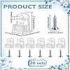 20 Sets Plastic Mirror Install Clip KY-LP0001-15-2