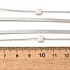 304 Stainless Steel Square Double Layered Necklaces for Women NJEW-U031-06P-3