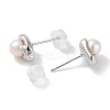 Anti-Tarnish Sterling Silver Stud Earrings EJEW-C087-07A-P-2