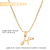1pc Brass Chain & 304 Stainless Steel Letter Pendant Necklaces NJEW-LP0001-40H-G-2