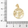 Brass Micro Pave Cubic Zirconia Pendants KK-S337-06G-C-3