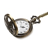 Alloy Glass Pendant Pocket Necklace WACH-S002-11AB-1