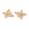 Brass Micro Pave Clear Cubic Zirconia Pendants KK-Q816-17G-2
