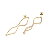 304 Stainless Steel Dangle Stud Earrings for Women EJEW-Q781-26G-2
