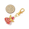 Angel Glass & Alloy Pendant Decorations HJEW-MZ00360-5