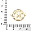 Brass Pave Clear Cubic Zirconia Friendship Connector Charms KK-L253-06G-3