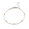 304 Stainless Steel Round Snake Chain Anklets LS-AJEW-G024-13A-1
