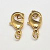 PVD Vacuum Plating Brass Lobster Claw Clasps for Jewelry Necklace Bracelet Making LS-KK-I599-10mm-G-RS-1