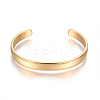 Ion Plating(IP) 304 Stainless Steel Cuff Bangles STAS-I110-10-8mm-G-1